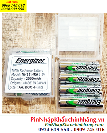 Energizer NH15-PPRP4; Pin sạc AA 1.2v Energizer NH15-PPRP4 AA2000mAh /Xuất xứ NHẬT (Hộp 4viên)